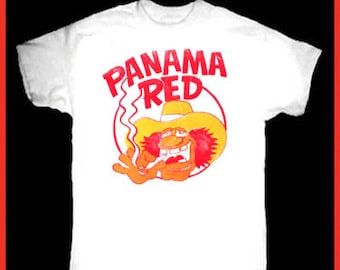 Panama Red T-Shirt Vintage 70s Decal Design Pot Marijuanna Drugs Head Shop Weed Glam Rock Disco Funk Soul Punk Stoner Rock Surfer Skateboard