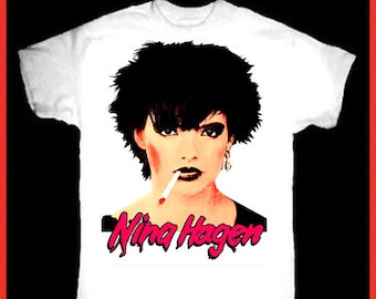 NINA HAGEN  - Pop Art T-Shirt!  70s New Wave Goth Glam Rock Punk 80s New Romantic