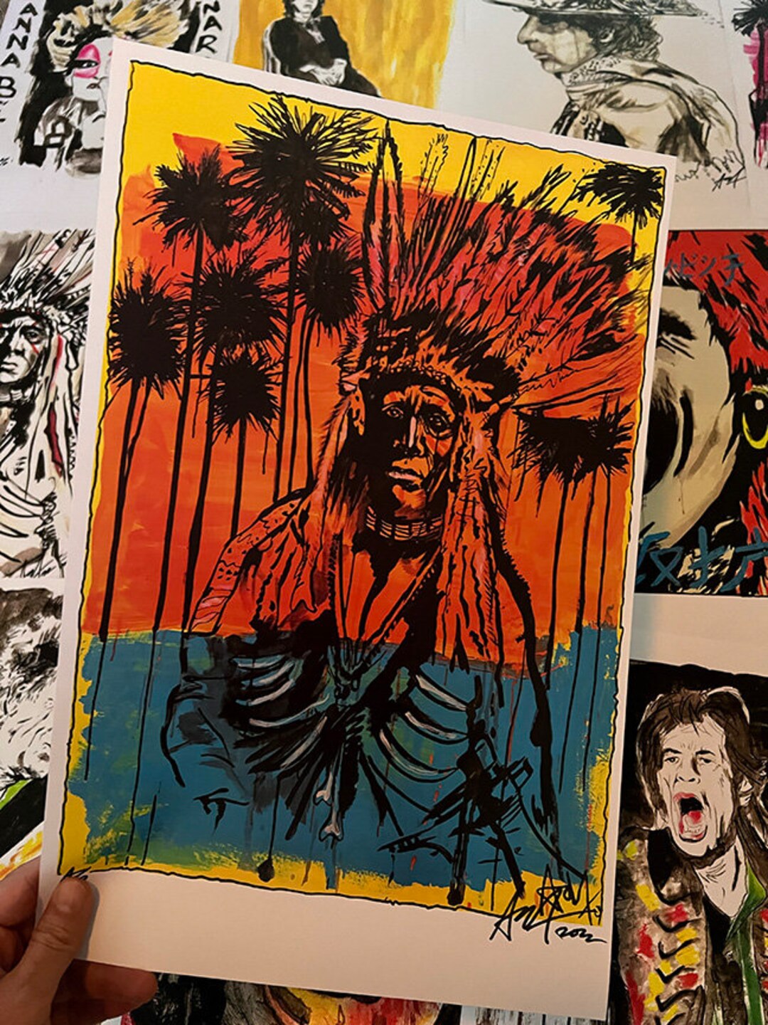 Native American ROTHKO SUNSET Signed Art Print Adam Turkel Fine Art ...