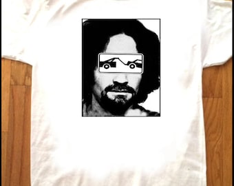 CHARLES MANSON Charlie Don't Tow Custom Printed T-shirt! Vintage