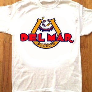 DEL MAR Skate Park T-SHIRT! Punk Rock 1977 &#39;70s Old School Skateboard California Skatepark Skateboarding Dog Town Alva Retro