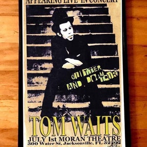 TOM WAITS rare signed numbered Gig Poster by Adam Turkel Jacksonville Flyer