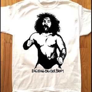 Bruiser Brody  - Custom Printed T-SHIRT by Pop Artist Adam Turkel! Pro Wrestling 80s 70s WCCW NWA awa wwf