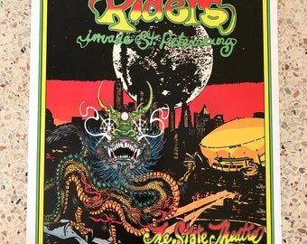 LES CLAYPOOL rare signed gig poster by artist Adam Turkel Florida St Petersburg Florida The State Theatre PRIMUS Oysterhead Lennon Delirium