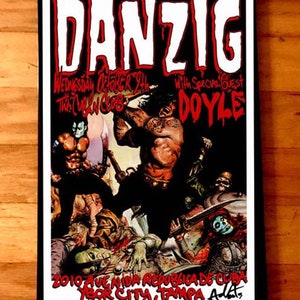 DANZIG Tampa, Florida Gig Poster von Adam Turkel Pop Art Konzertplakat Punk Doyle MISFITS