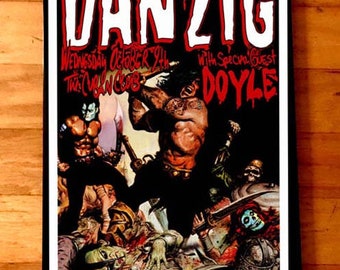 DANZIG Tampa, Florida Gig Poster by Adam Turkel Pop Art Concert Poster Punk Doyle MISFITS