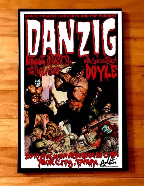 状態悪いですTAZ Misfits 1996 限定ポスター サイン入り TAZ Misfits 1996 限定ポスター サイン入り Misfits Memorabilia