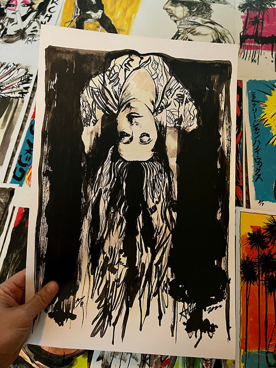 MAN RAY Painting Signed Art Print Adam Turkel Fine Art Pop Art Poster ...