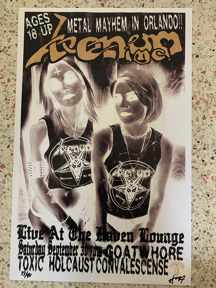 VENOM Inc Rare Signed and Numbered Gig Poster by Adam Turkel