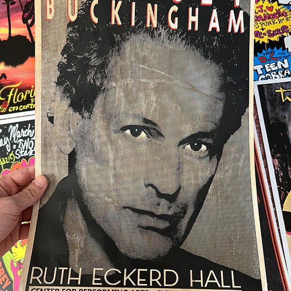 FLEETWOOD MAC Lindsey Buckingham rare signed and numbered gig poster by Adam Turkel Tampa Rock Ruth Eckerd Hall Florida