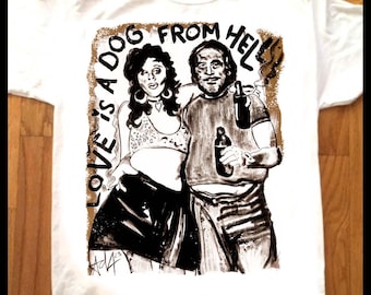 CHARLES BUKOWSKI Custom Printed T-Shirt by artist Adam T. Poetry Literature Book Prose Los Angeles 80s 70s Pop Art Hollywood