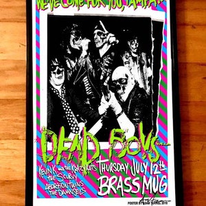 DEAD BOYS rare signed gig poster by artist Adam Turkel - Florida Punk Rock Kevin K. Band Cheetah Chrome Glam