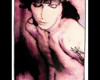 JOHNNY THUNDERS rare signed numbered Art print by Adam Turkel Limited Edition Fine Art Pop Art Poster New York Dolls Punk Rock 1977 Glam 80s