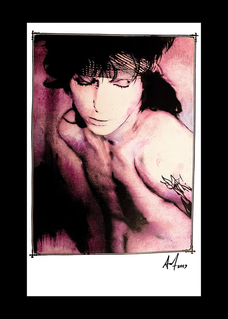 JOHNNY THUNDERS rare signed numbered Art print by Adam Turkel Limited Edition Fine Art Pop Art Poster New York Dolls Punk Rock 1977 Glam 80s image 1