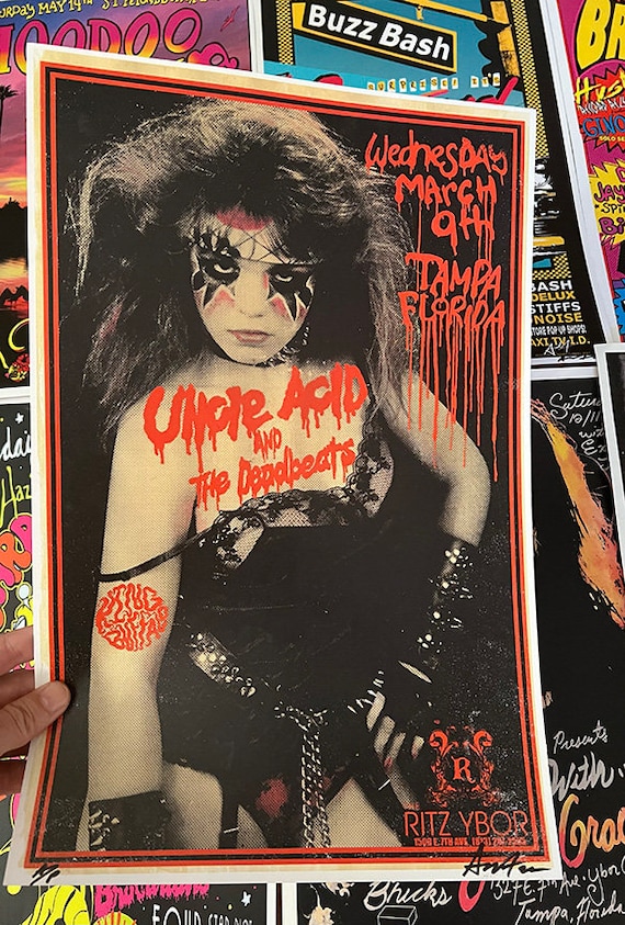 UNCLE ACID and the Dead Beats Rare Signed and Numbered Gig Poster