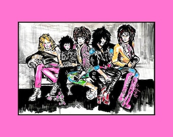 NEW YORK DOLLS rare signed numbered Art print by Adam Turkel Ltd Fine Art Pop Art Poster Johnny Thunders David Johansen Punk Rock Glam