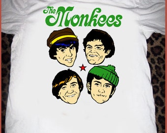 The Monkees vintage decal design T-Shirt! 60s Pre fab Four 60s TV Retro 1966 Mod Hippie Punk Pop