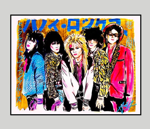 HANOI ROCKS Rare Signed Numbered Art Print by Adam Turkel Ltd Fine