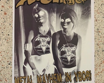 VENOM Inc rare signed and numbered gig poster by Adam Turkel - Florida Black Heavy Metal Thrash NWOBHM Satan!