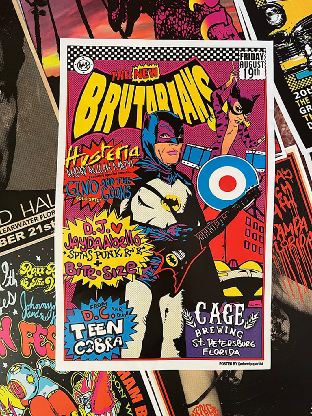 The NEW BRUTARIANS Rare Signed and Numbered Gig Poster by Adam Turkel ...