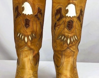 Vintage Women’s Thunderbird Cowboy Boots Small 6 Leather Miss Capezio 5.5 Western Country Rock n’ Roll Cowpunk 70s 60s 80s
