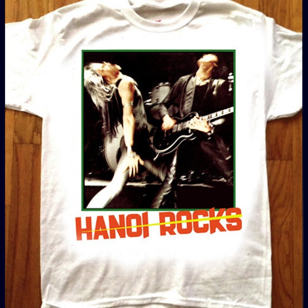 HANOI ROCKS - Custom Printed T-SHIRT Glam Rock 80s Heavy Metal Punk Guns N' Roses