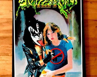 SLOPPY SECONDS rare signed and numbered gig poster by Adam Turkel - Florida Glam Punk Pop Art KISS Gene Simmons Traci Lords