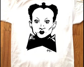 KLAUS NOMI  - Custom Printed T-SHIRT by Pop Artist Adam T! New Wave Glam Rock Avant Garde David Bowie