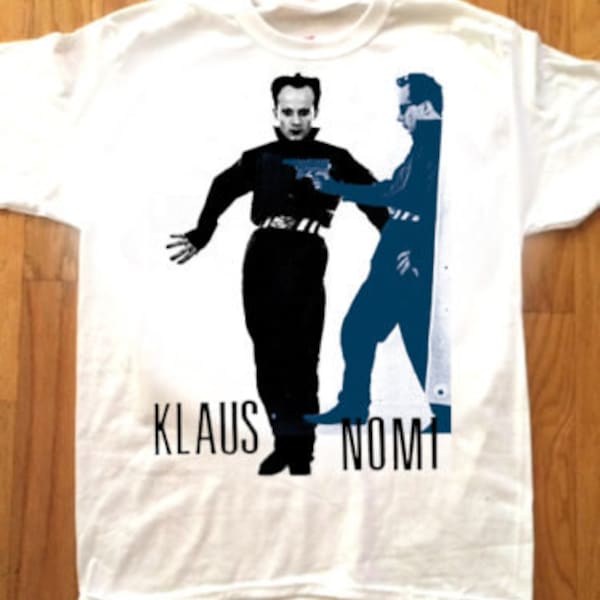 KLAUS NOMI T-SHIRT 80s New Wave New York David Bowie Art Rock Post Punk