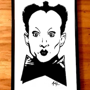 KLAUS NOMI - Rare Sharpie Art print by Adam Turkel poster New Wave Post Punk Avant Garde New York David Bowie glam