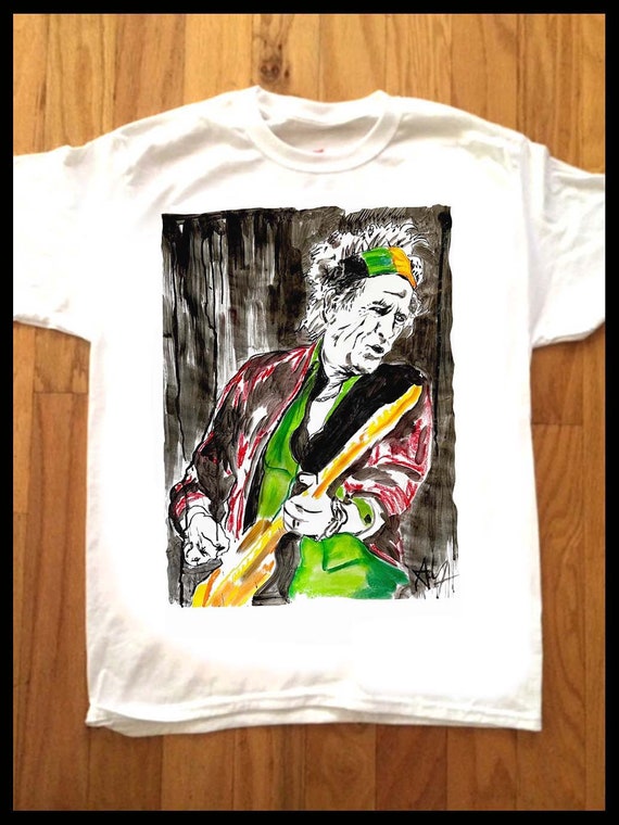 KEITH RICHARDS Limited Edition T-shirt by Artist Adam T. Rolling