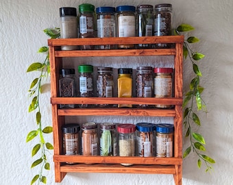 3-Tiered Spice Rack: Wall Mounted Kitchen Organizer