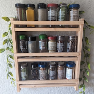 3-Tiered Spice Rack: Wall Mounted Kitchen Organizer