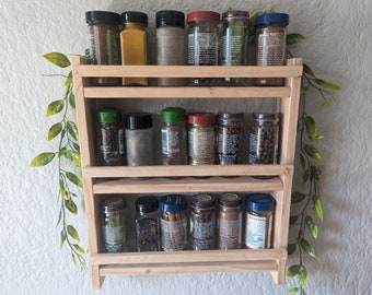 3-Tiered Spice Rack: Wall Mounted Kitchen Organizer