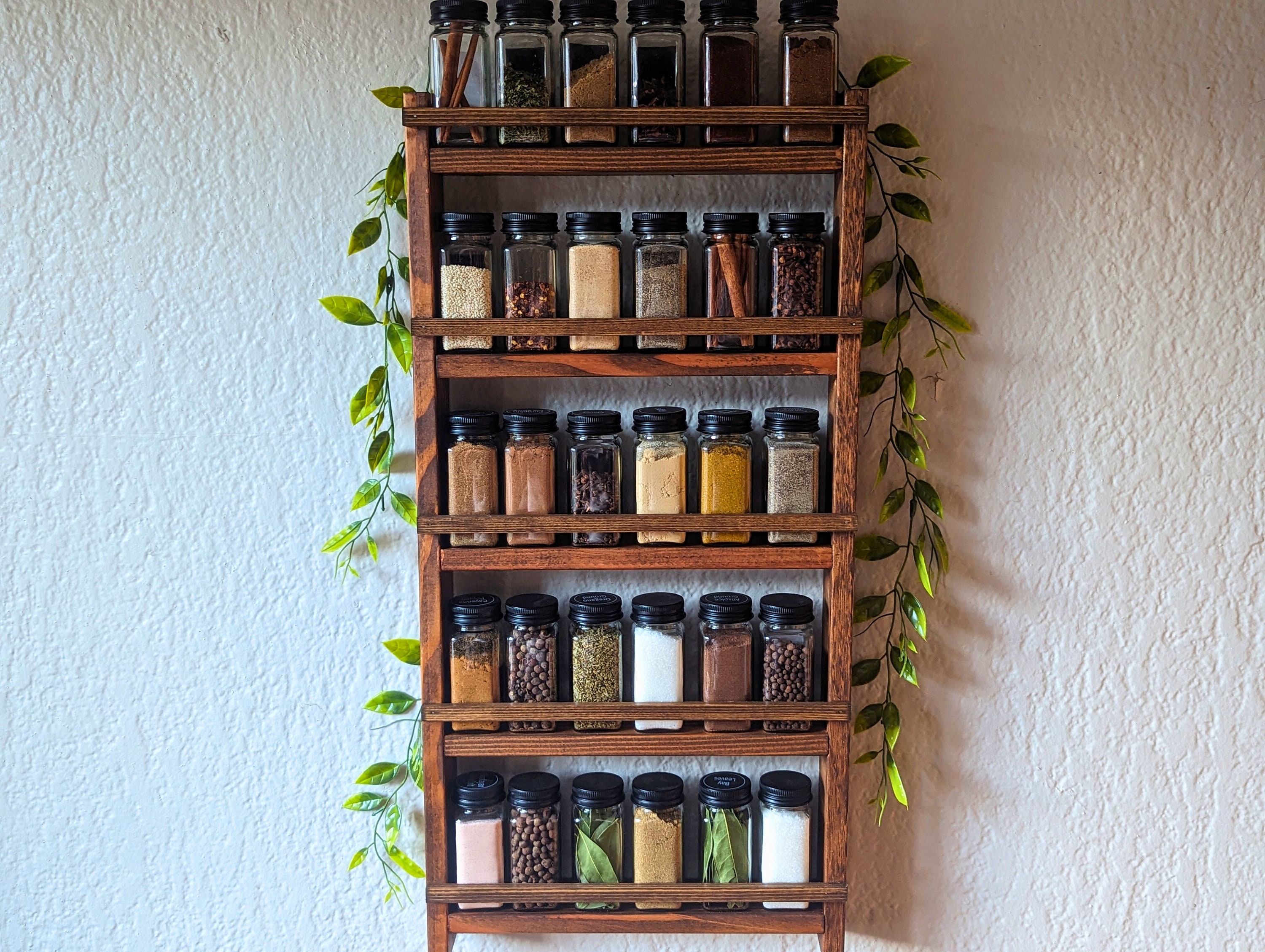 16-Cube Bamboo Spice Rack