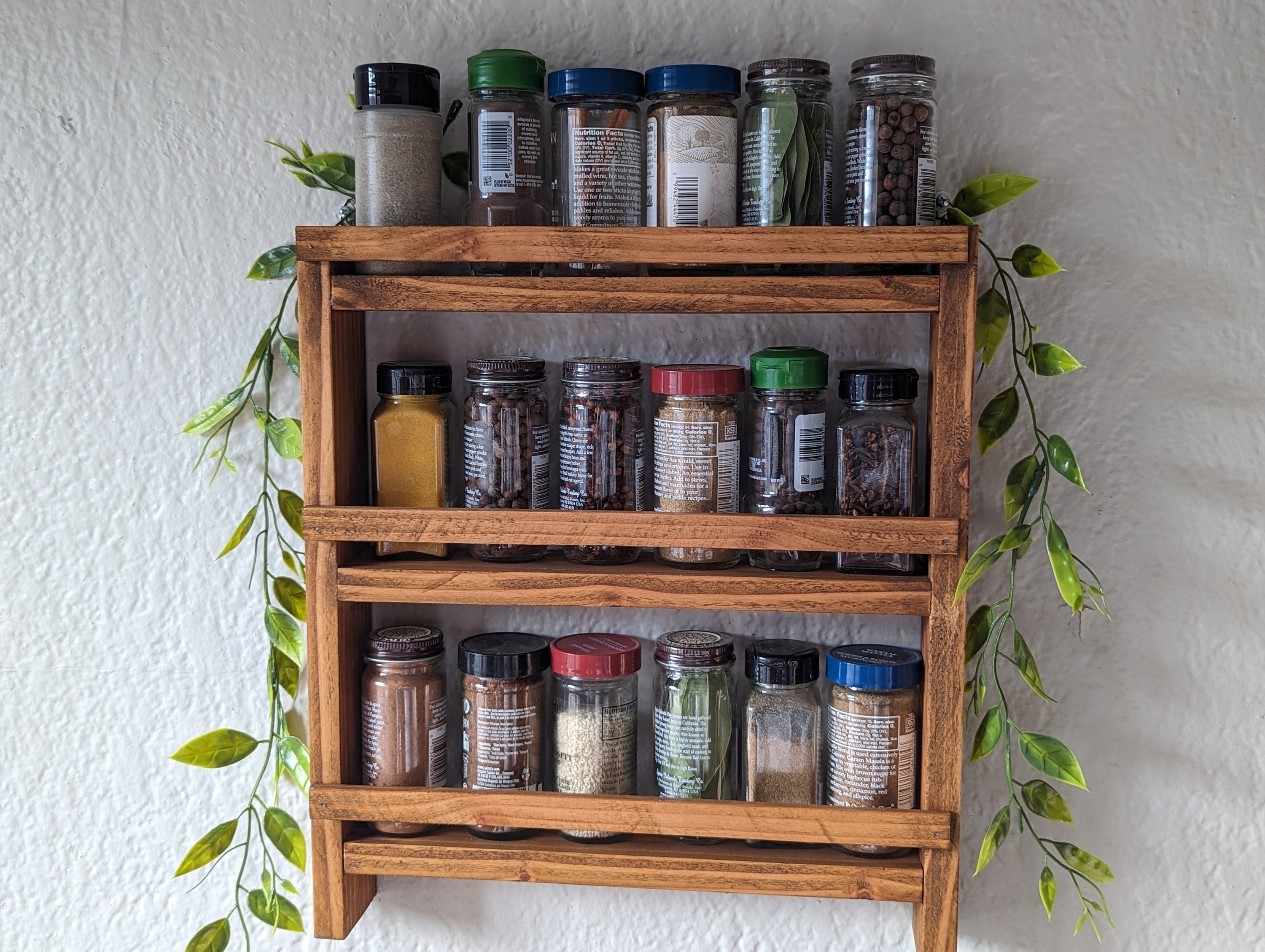 Vertical spice rack wall sale