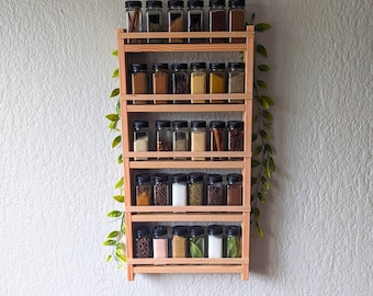 Large 5-Tier Spice Rack for Kitchen, Wall Mounted