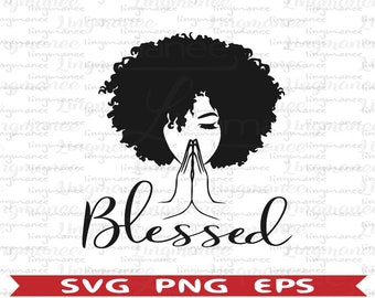 Download Black Woman Praying Svg Etsy