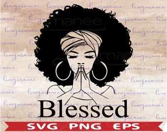 Schwarze Frau beten SVG PNG Clipart