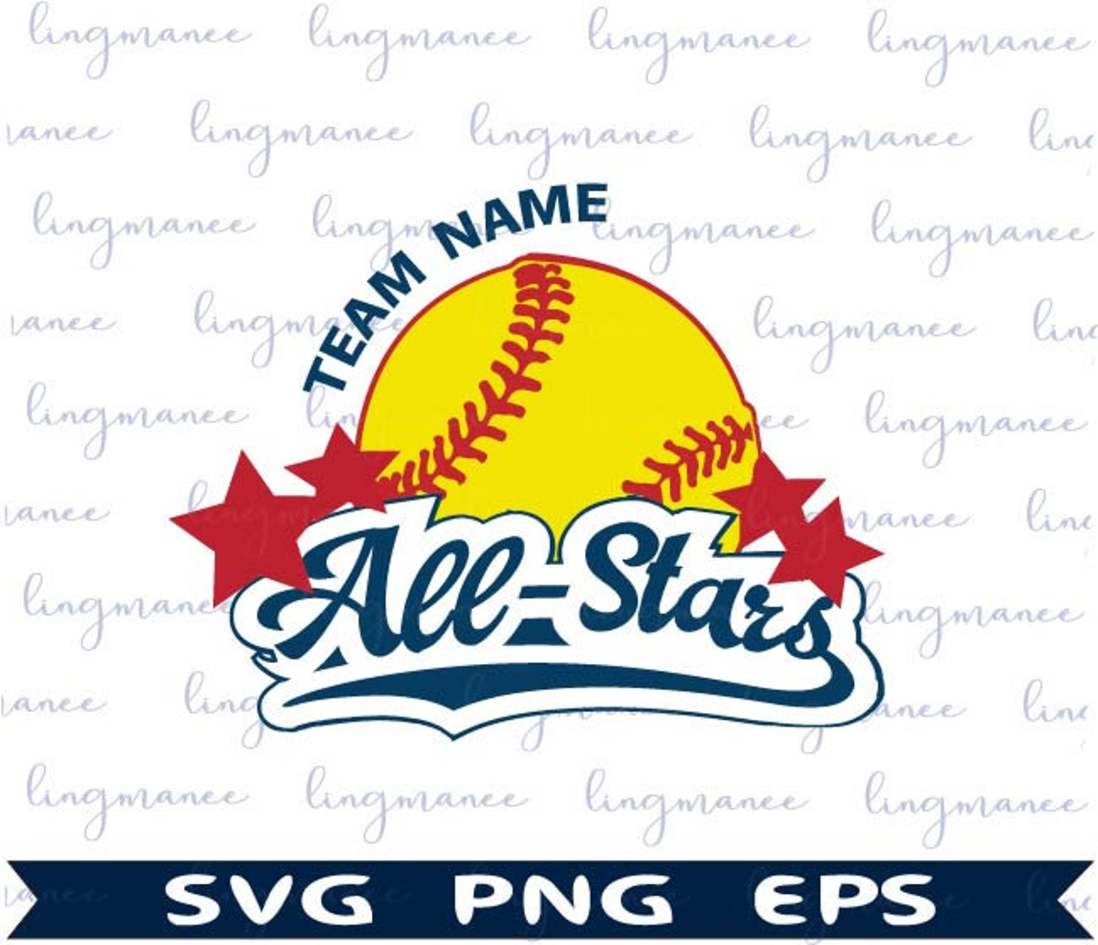 All Stars Softball Svg , All Stars Svg, Softball Svg. Softball Team