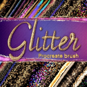 Procreate Glitter Brushes, Sparkle Brush, Shimmer Brush, Lettering Brush