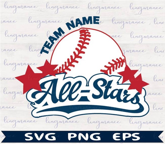 All Stars Baseball svg , All Stars svg, Baseball svg. Baseball team .  Vector , Cricut Cut File Clipart Png Eps Svg