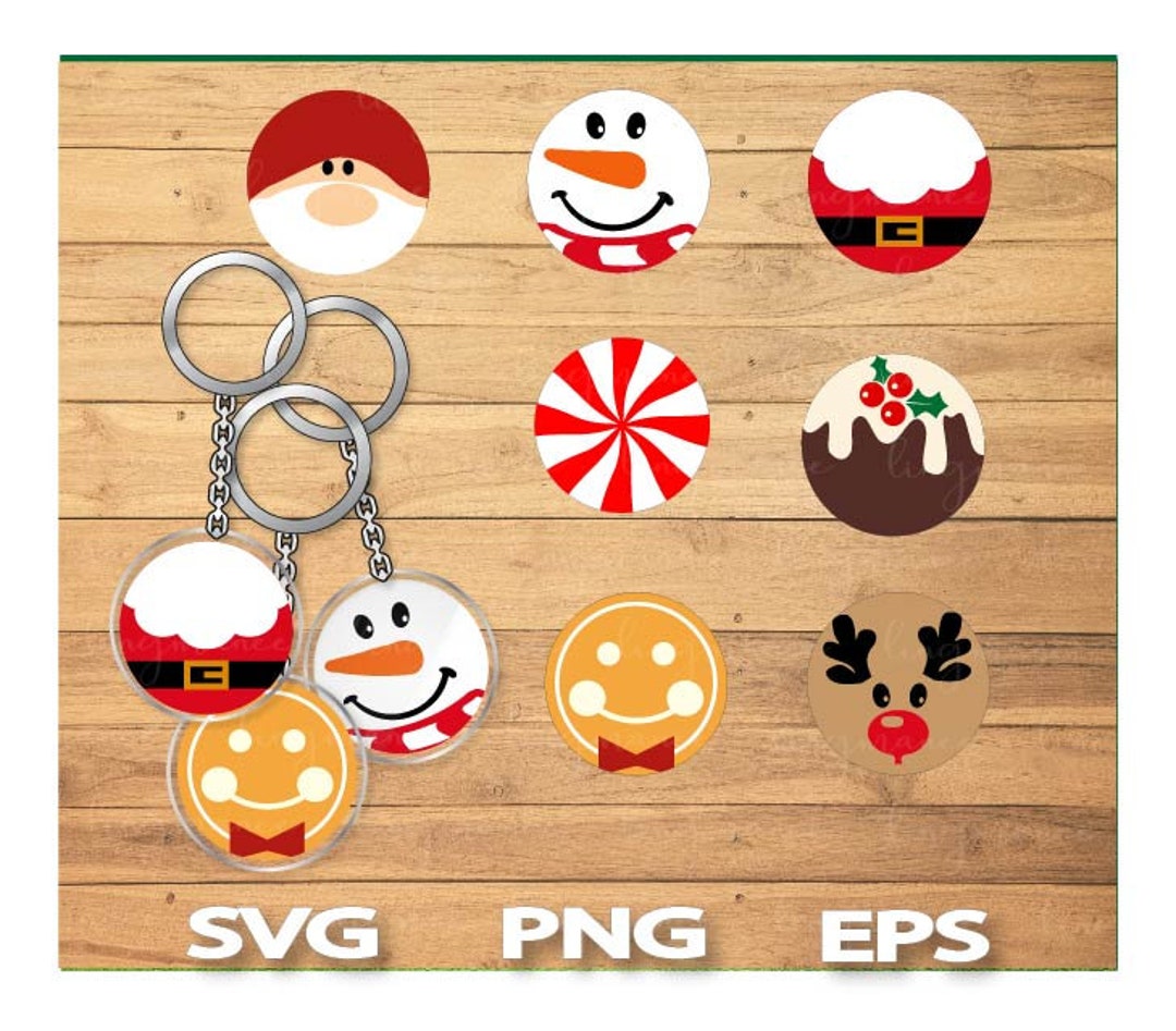 Christmas Keychain Svg , Svg Bundle , Svg File. Digital File for Cricut . Clipart Png Eps Svg Etsy