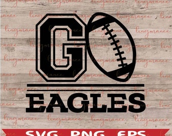 Go Eagles Football SVG, PNG, EPS (Digital File)