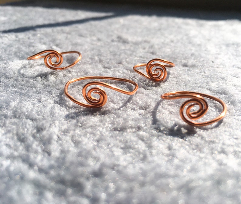 Handmade Spiral Copper Ring