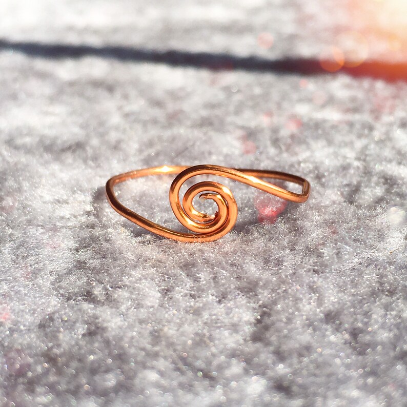 Handmade Spiral Copper Ring