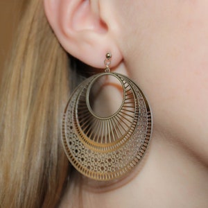 Clip On Silver Filigree Dangle Earrings | Invisible Clip Ons | Silver Drop Earrings | Clip On Drop Earrings | Gift for Her