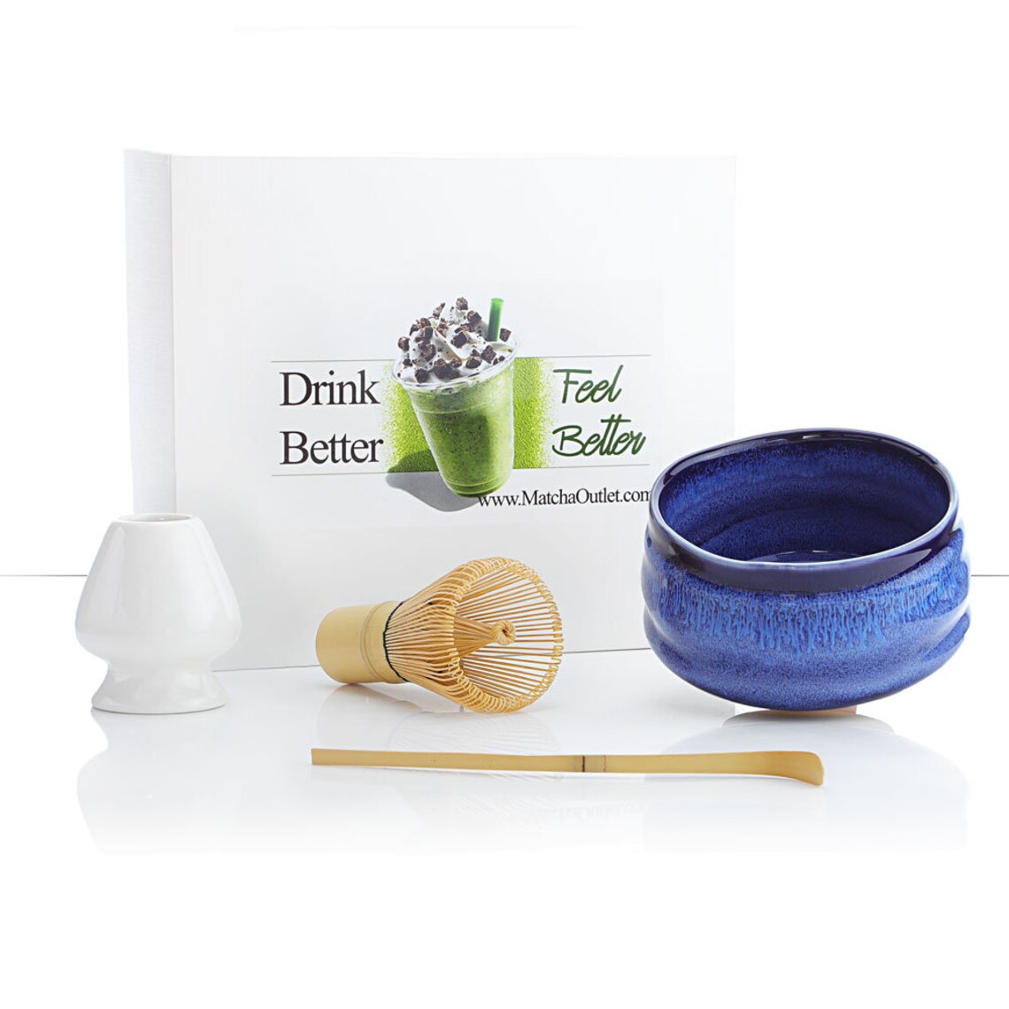 Matcha Starter Set Blue 4pieces Matcha Gift Set Tea Bowl Etsy