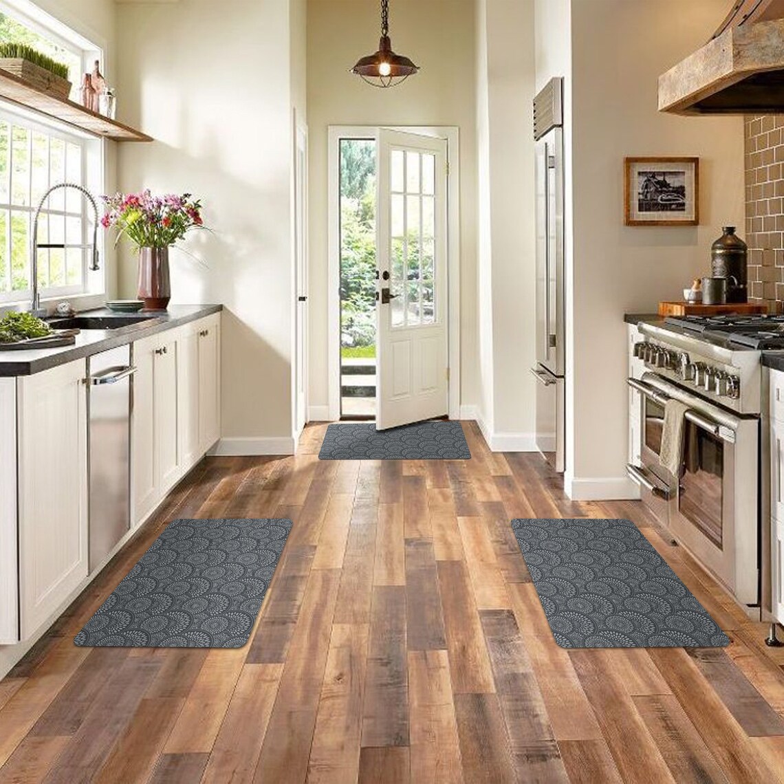 Floor Mat UltraThin Kitchen Rug with Rubber Backing 35x23 Etsy