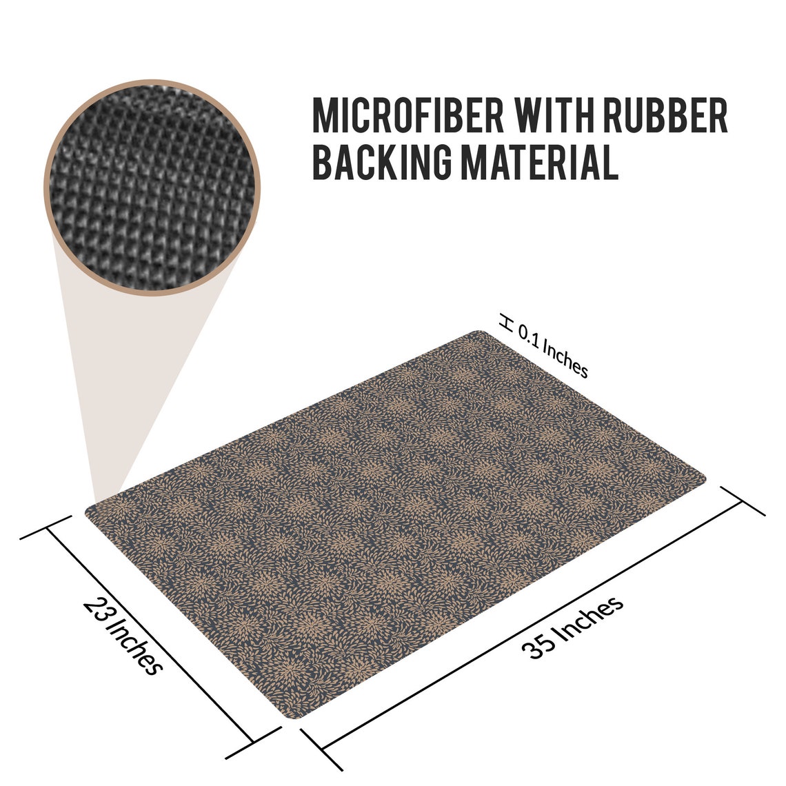 Floor Mat UltraThin Kitchen Rug with Rubber Backing 35x23 Etsy